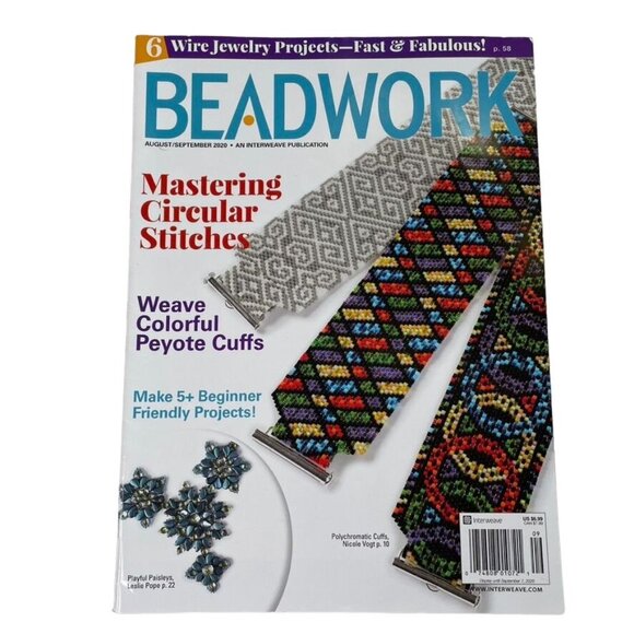 Beadwork Magazine Jewelry Crafting Book August September 2020 u Issue 5 Vol 23 - Picture 1 of 7